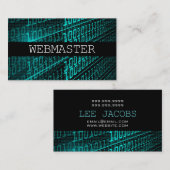 Webontwikkelaar Master Designer Computer Tech Visitekaartje (Voorkant / Achterkant)
