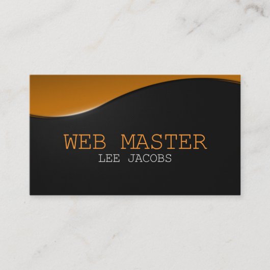 Webontwikkelaar Master Designer Computer Tech Visitekaartje (Voorkant)
