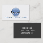 Webontwikkelaar Master Designer Computer Tech Visitekaartje (Voorkant / Achterkant)