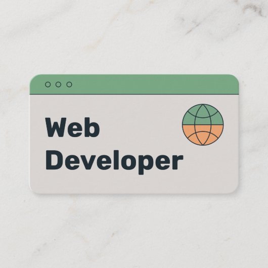 webontwikkelaar visitekaartje (Voorkant)