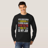 Webontwikkelaar Website Programmeur Coder Computer T-shirt (Voorkant volledig)