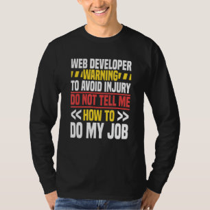Webontwikkelaar Website Programmeur Coder Computer T-shirt