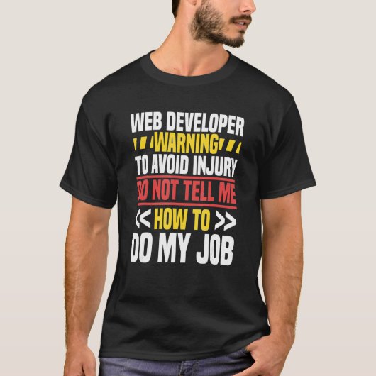 Webontwikkelaar Website Programmeur Coder Computer T-shirt (Voorkant)