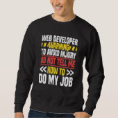 Webontwikkelaar Website Programmeur Coder Computer Trui (Voorkant)