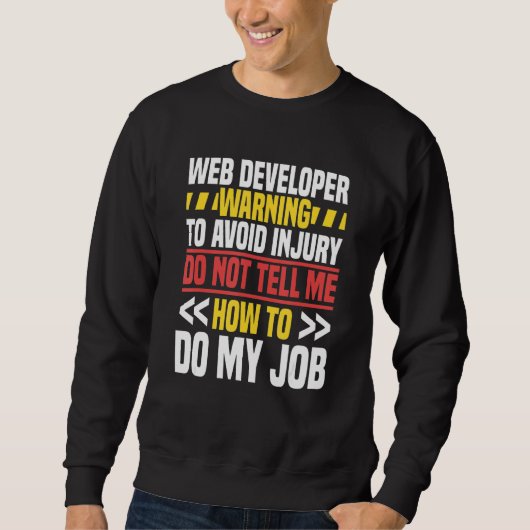Webontwikkelaar Website Programmeur Coder Computer Trui (Voorkant)