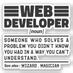 Webontwikkelaar Zelfstandig naamwoord Cool Compute Sticker