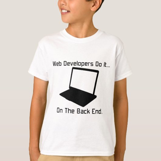 Webontwikkelaars doen het... aan de achterkant. t-shirt (Voorkant)