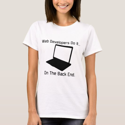 Webontwikkelaars doen het... aan de achterkant. t-shirt (Voorkant)
