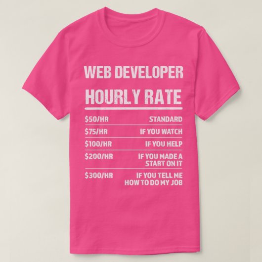 Webontwikkelaarshoeveelheid Funny Birthday Gift T-shirt (Design voorkant)