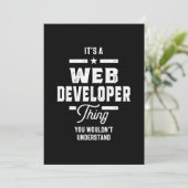 Webontwikkelaartitel Cadeau Bedankkaart (Staand voorkant)