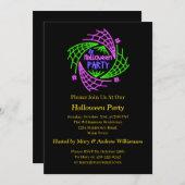 Webparty Halloween Neon Glow Kijk Spider Kaart (Voorkant / Achterkant)