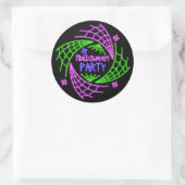 Webparty Halloween Neon Glow Kijk Spider Ronde Sticker (Tas)