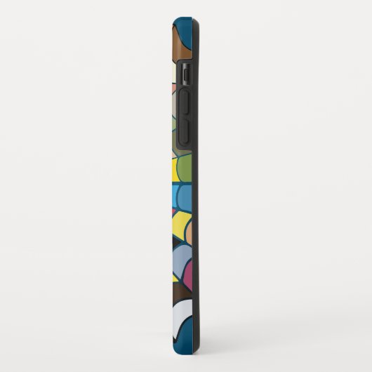 Webpatroon met meerdere kleuren vervormde spin Case-Mate iPhone case (Achterkant/links)