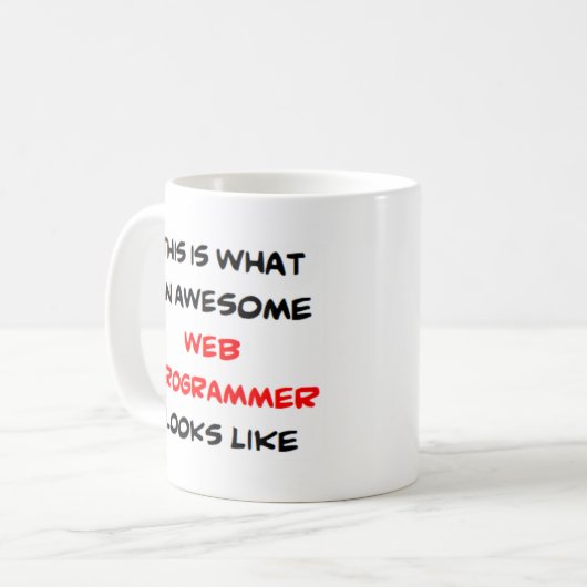 webprogrammeur, geweldige koffiemok (Voorkant links)