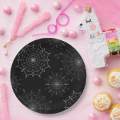 Webs met zwarte en witte halloween spin papieren bordje (Feest)