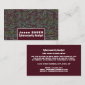 Webscript, informatietechnologie, computer visitekaartje (Voorkant / Achterkant)