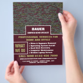 Webscript, reclame voor computerreparatiespecialis flyer (Hand)