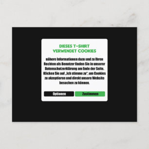 Webseite Cookies Programmer Coder Cadeaumaker Briefkaart