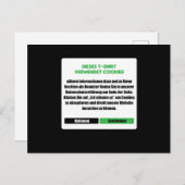 Webseite Cookies Programmer Coder Cadeaumaker Briefkaart (Voorkant / Achterkant)