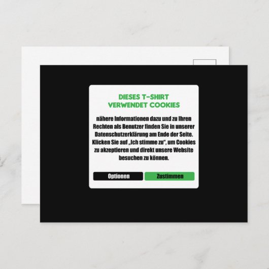 Webseite Cookies Programmer Coder Cadeaumaker Briefkaart (Voorkant / Achterkant)