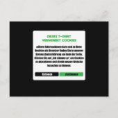 Webseite Cookies Programmer Coder Cadeaumaker Briefkaart (Voorkant)