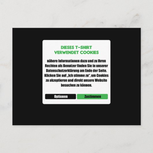 Webseite Cookies Programmer Coder Cadeaumaker Briefkaart (Voorkant)