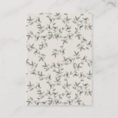 Website Aqua Blue Foral Teapot Cup Crest Weddensch Informatiekaartje (Achterkant)