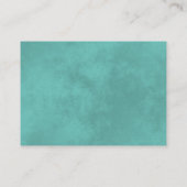 Website Aqua of Cyan & Silver Lace White Wedding Informatiekaartje (Achterkant)