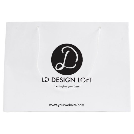 Website bedrijf Gepersonaliseerde Logo Groot Cadeauzakje (Voorkant)