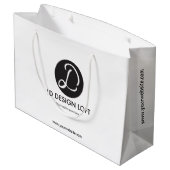 Website bedrijf Gepersonaliseerde Logo Groot Cadeauzakje (Achterkant Gekanteld)