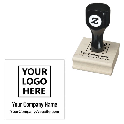 Website bedrijfsnaam professionele Logo Rubberstempel (Gestempeld)