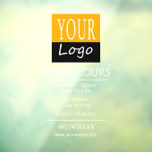 Website bedrijfsuren Logo Raamsticker (Vel 3)