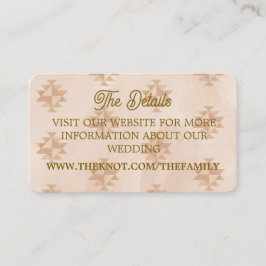 Website bijgesloten kaart voor bruiloft details