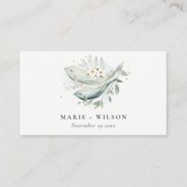 Website blauwgroen gouden onderzeese Floral Fish W Informatiekaartje