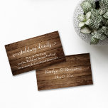 Website bruin Rustic Wood, scriptweddenschap Informatiekaartje<br><div class="desc">Deze detailkaartbijvoegsels zijn ontworpen om andere items aan te passen in een groeiende bruiloft- en gebeurtenissuite die robuust, rijk bruin hout als achtergrond bevat. Aan de voorzijde leest u "trouwdetails" in een uitgewerkte, draaiende manuscriptdoopvont. Hieronder, in een editable serif doopvont kunt u uitgeven aangezien u houdt van, is ruimte voor...</div>