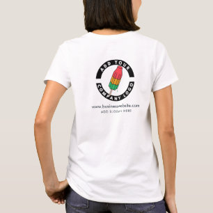 Website Business Logo Company URL en Slogan toevoe T-shirt