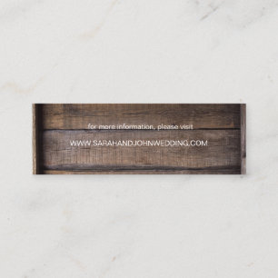 Website Chic Rustic Wood Wedding Mini Visitekaartje