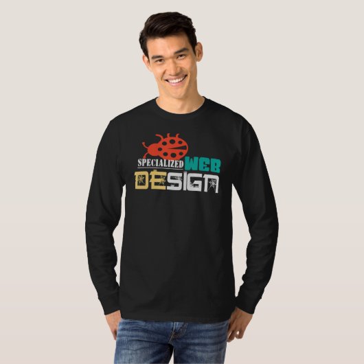 Website Code Specialist Web Designer T-shirt (Voorkant volledig)