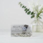 Website Diamond Rings and Pearls Wedding Informatiekaartje (Staand voorkant)