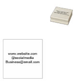 Website e-mailadres toevoegen aan social media bus rubberstempel (Gestempeld)