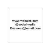 Website e-mailadres toevoegen aan social media bus rubberstempel (Afrduk)