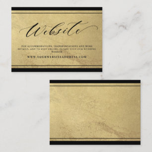 Website Elegant Black and Gold Wedding Enclosure C Informatiekaartje