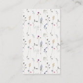 Website Elegant Blue Wildflower Crest Wedding Informatiekaartje (Achterkant)