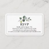 Website Eucalyptus Greenery Wedding RSVP Informatiekaartje (Voorkant)