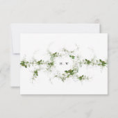 Website | Eucalyptus Monogram bruiloft RSVP Kaartje (Achterkant)