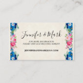 Website Fancy huwelijk roze en blauw Lijst Visitekaartje (Voorkant)