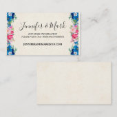 Website Fancy huwelijk roze en blauw Lijst Visitekaartje (Voorkant / Achterkant)