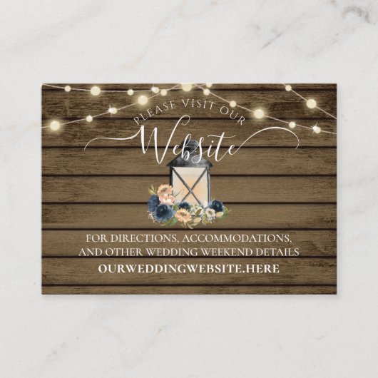 Website Floral Lantern Barn Wood Visitekaartje (Voorkant)