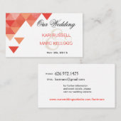 Website Geometrische Driehoeken | coral Informatiekaartje (Voorkant / Achterkant)