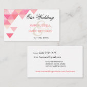 Website Geometrische Driehoeken | roze mauve Informatiekaartje (Voorkant / Achterkant)